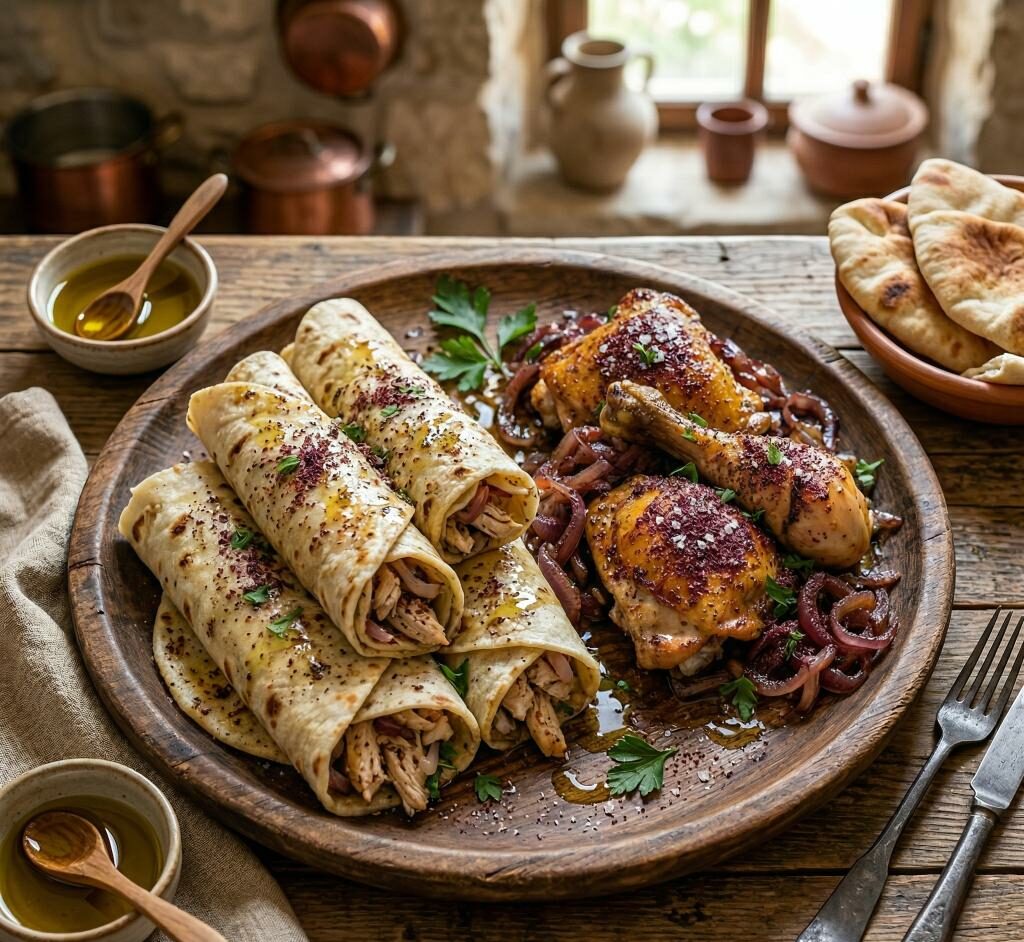 تحضير البصل بزيت الزيتون والسماق